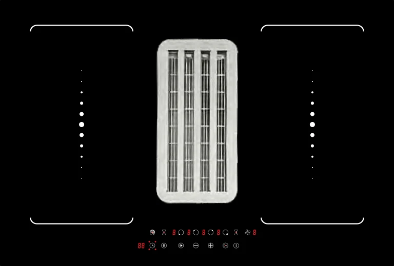 4 burner induction Stove Felix zone Exhaust Hood Integrated cooker downdraft cooker hood