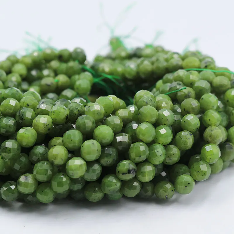 Hot Selling Natural Polish Nephrite Jade New Canada Green Jade Gemstone Loose Beads For Jewelry Making Factory Wholesale