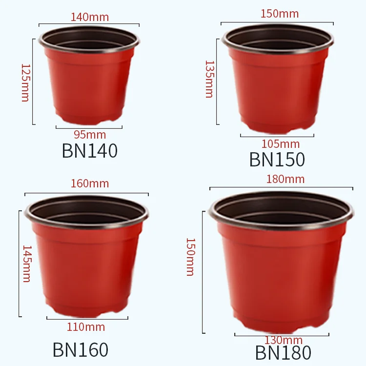 100 120 130 140 150 160 180 mm Plant Container Nursery Flower Pots for Landscape greening