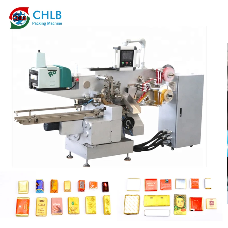 CHLB Full Automatic chocolate Folding packing machine chocolate bar packaging line wrapping machine