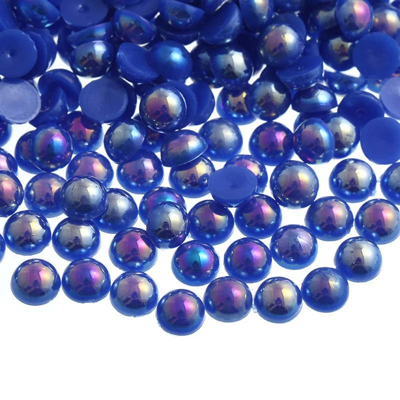 Hot Selling 14400 PCS Loose Flatback Pearls Half Round Mixed Sizes ABS Pearl Beads for Shoes Decorations
