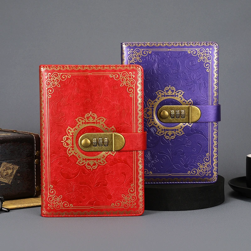 Wholesale Custom A5 Password Notebook Creative Multi-functional Diary Book with Lock for Students New Promotional Item