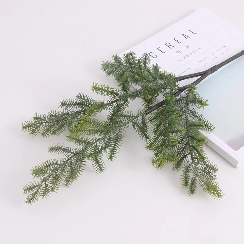 AL-5596 ZUOYI 59.5CM 82CM Plastic Artificial Pine Plant Leaf Cypress Leaves for Floral Decoration