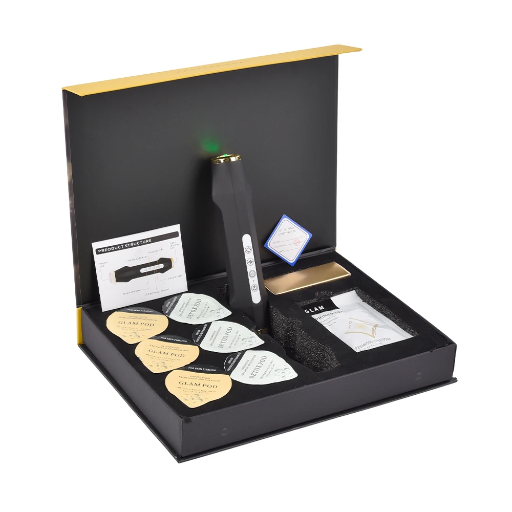 Портативная кислородная машина для подтяжки кожи лица Co2 Пузырьковые оксигенации капсул перезаряжаемая косметическая