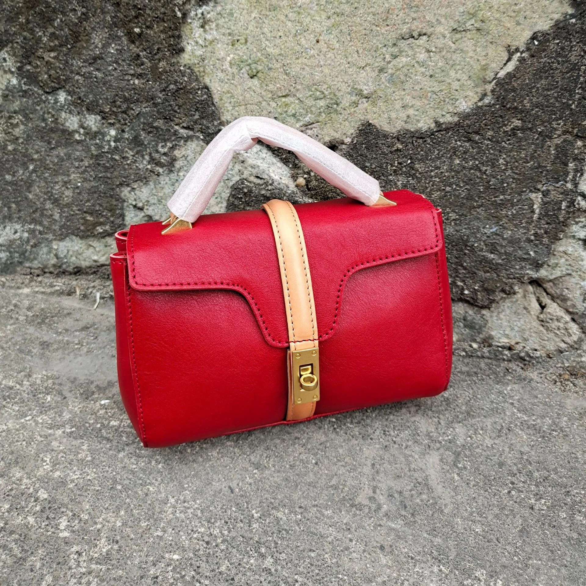 Wholesale Jelly Handbags and Purses Stylish Vegetable-Tanned Leather Cross Body Jelly Tote Bags Slippy