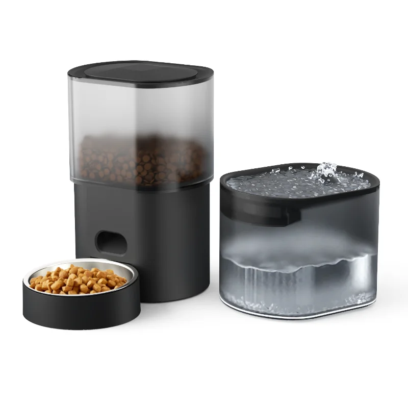 Wholesale Smart Pet Feeder Supplies Wifi Cat Dog Water Fountain Food Bowl Dispenser Electric Automatic Pet Feeder For Dog Cat