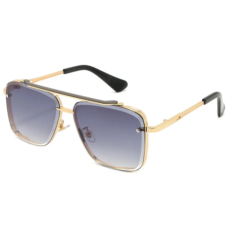 Оптовая продажа металлические солнцезащитные очки UV400 квадратные мужские из