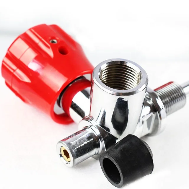Valve Red Gauge 4500 PSI for Compressed Air High Pressure Carbon Fiber Tank for PCP Air Gun Hunting or Breathing
