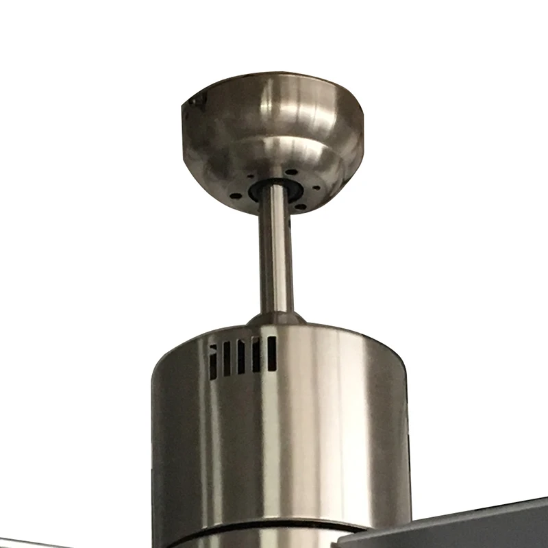 48 inch Modern Air Cooling Fan Home Decorative Brushed Nickel LED Ceiling Fan with 3 Plywood Blades, include Remote control