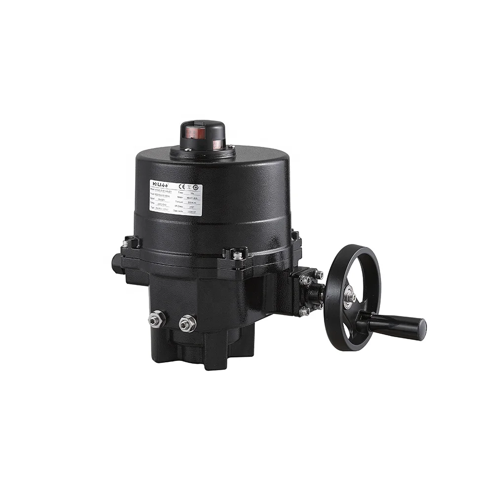 HOM electric quarter turn actuator 220VAC for valves 3D indicator output torque basic on off  type planetary gear