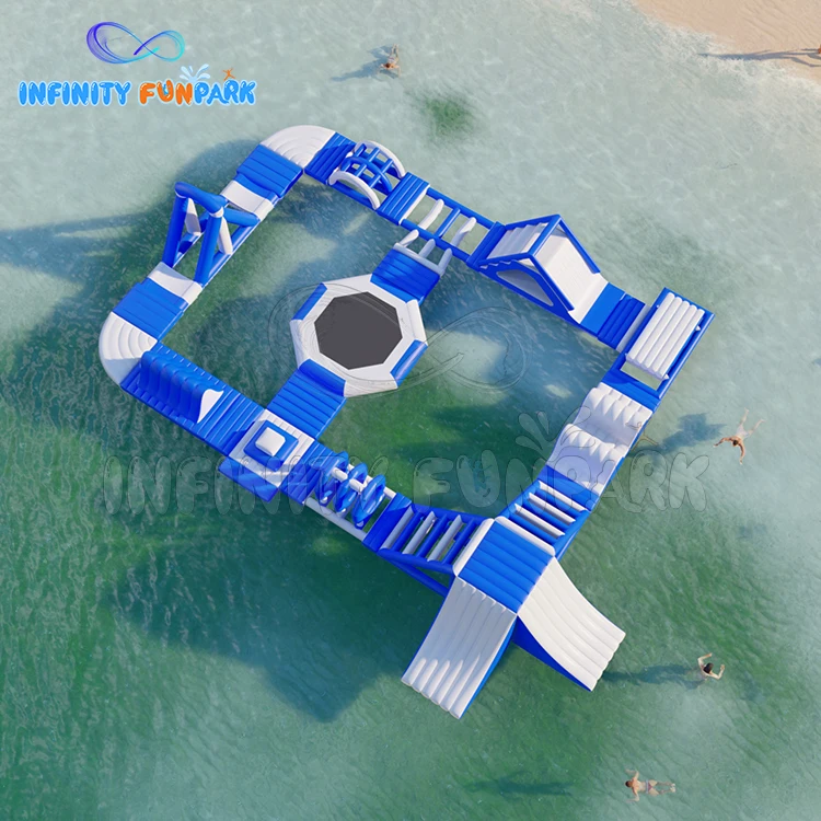 Floating Inflatable Water Slide Toys And Obstacle Course Aqua Park Water Ski Inflatable Water Park Amusement Equipment Iceberg