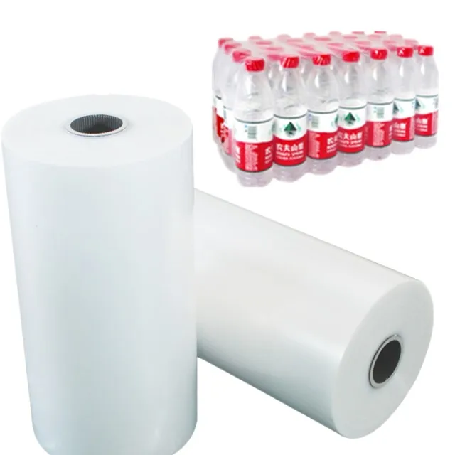 
PE heat shrink plastic wrap clear shrink film for packing mineral water bottle 
