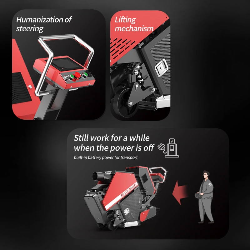 metal blades concrete floor road portable steel roller turntable crawler industrial vacuum tunnel coil shot blasting machine