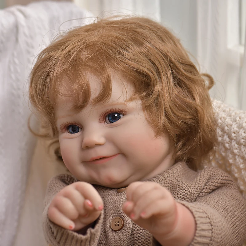 New Design Cute 24 inch Alive Full Body Silicone Newborn Baby Bebe Reborn Complete Silicon Dolls