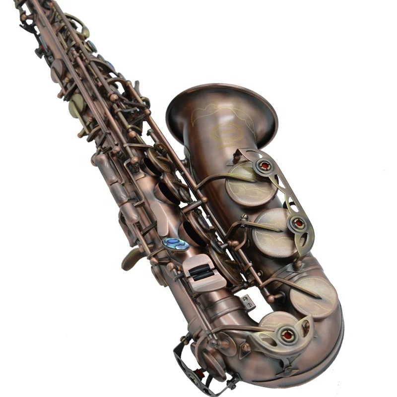 Professional alto saxophone instrument antique red bronze