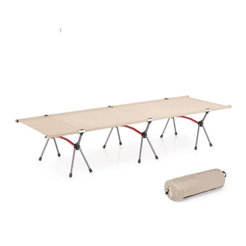 Outdoor Aluminium Folding Adults Camping Beds Single Simple Beach Bed Office Nap Folding Bed
