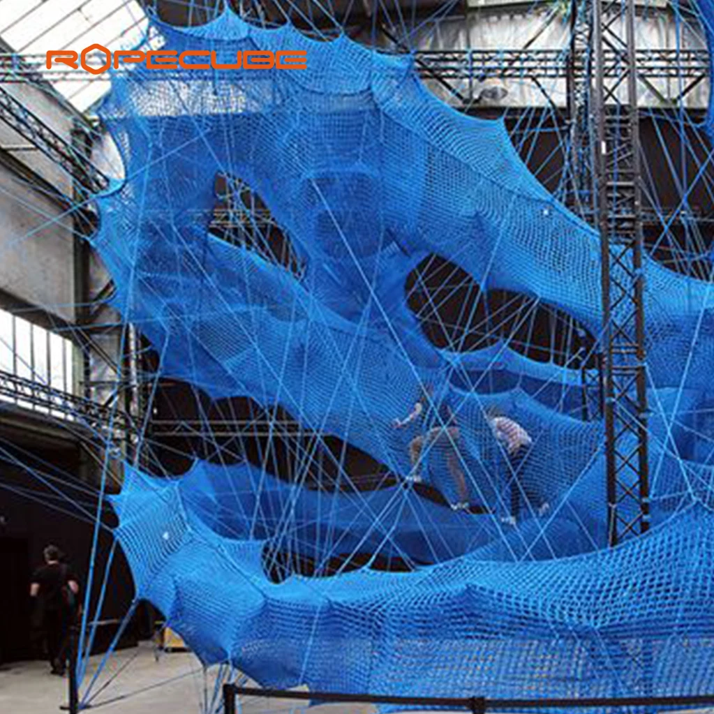 ROPECUBE Indoor Rainbow Rope Net Weaving  Creative Ant Cave Labyrinth Non-standard Interactive Unpowered Climbing Amusement Park