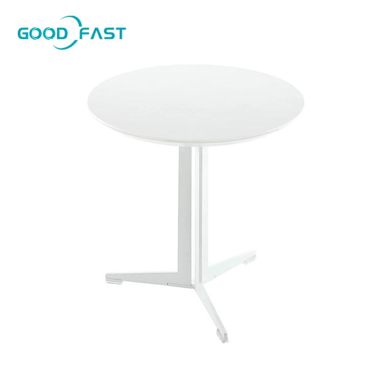 Популярный дизайн 2022 ресторанная мебель в скандинавском стиле металлическая основа окрашенный стол для отеля из МДФ белый