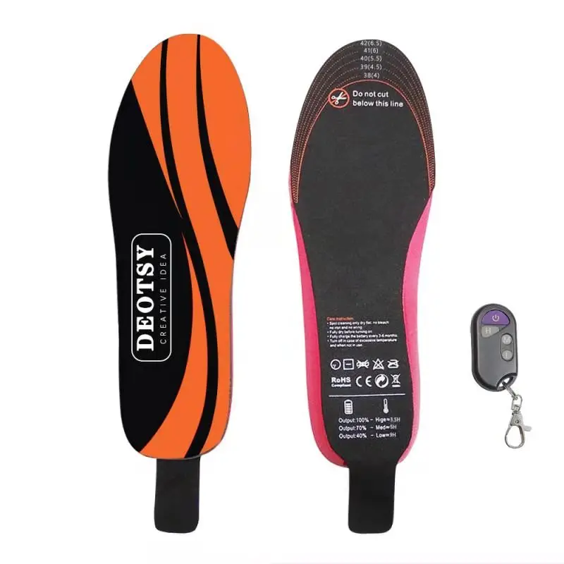 
Source factory unisex Wireless Electrical Remote Control Rechargeable Hunting Skiing whole sole Heated Insoles 
