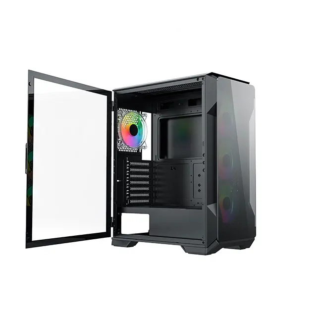 Tecnomall K520 pc cse корпус компьютера Средняя башня корпус atx стильный дизайн закаленное стекло Передняя панель боковая панель