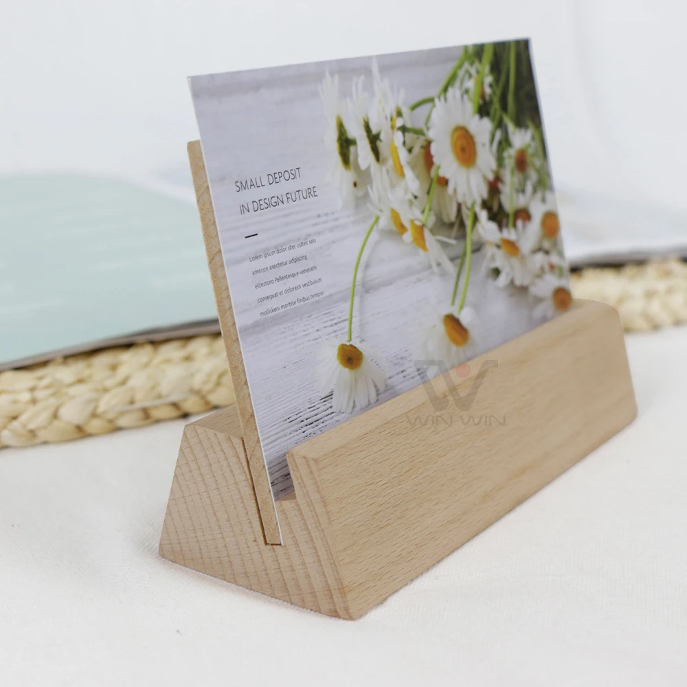 High Quality Wooden Blank Calendar Stand Natural Wood Customizable Calendar Stand Photo Frame