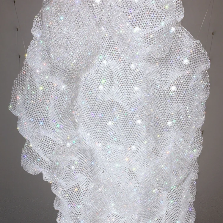 Modern Simple Style Custom Project Show Room Banquet Hall Villa Luxury Led Chandelier Lamp