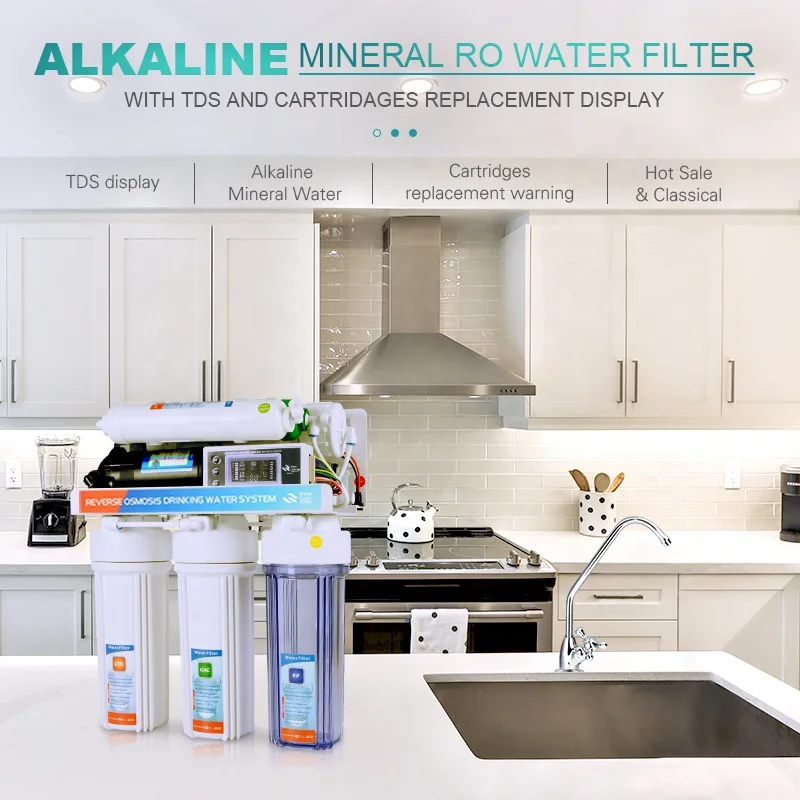 home appliances household ro water purifier TDS display 6 stage reverse osmosis system water filter household