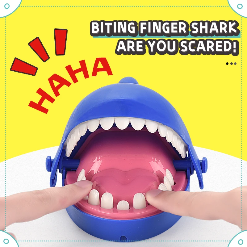 2023 New Plastic Shark Toy Funny Bite Finger Toys Shark Mouth Bite Finger Toy