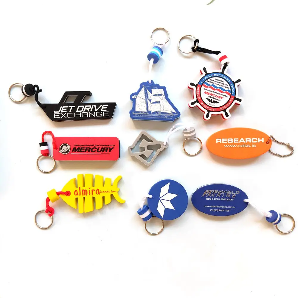
Guangzhou factory custom eva floating keyring eva foam floatable keychain ruuder shape customized shape 