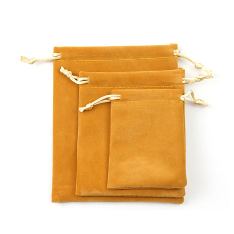 East sunshine Luxury large size microfiber drawstring jewelry divider velvet pouch