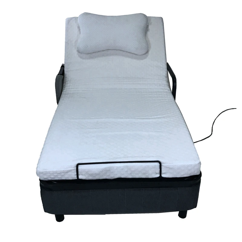 Latest design single size black iron Upholstered Bed bed frame