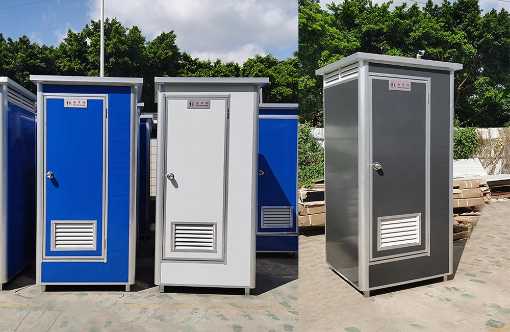 Xindian Corner Temporary Toilet for Sale Portable Mobile Toilet Street Low Cost Outdoor Industrial Rockwool Sandwich Panel 1sets
