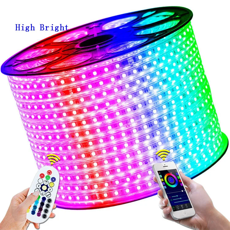 IP65 WIFI MD 5050 водонепроницаемый меняющий Цвет Гибкий цвет RGB Светодиодные полосы света с дистанционным управлением