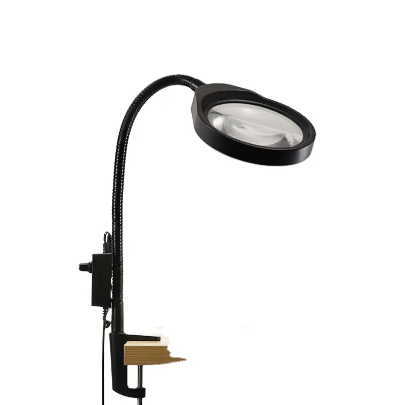 High quality patented  PD-032A led illuminated desktop magnifying glass lamp for soldering