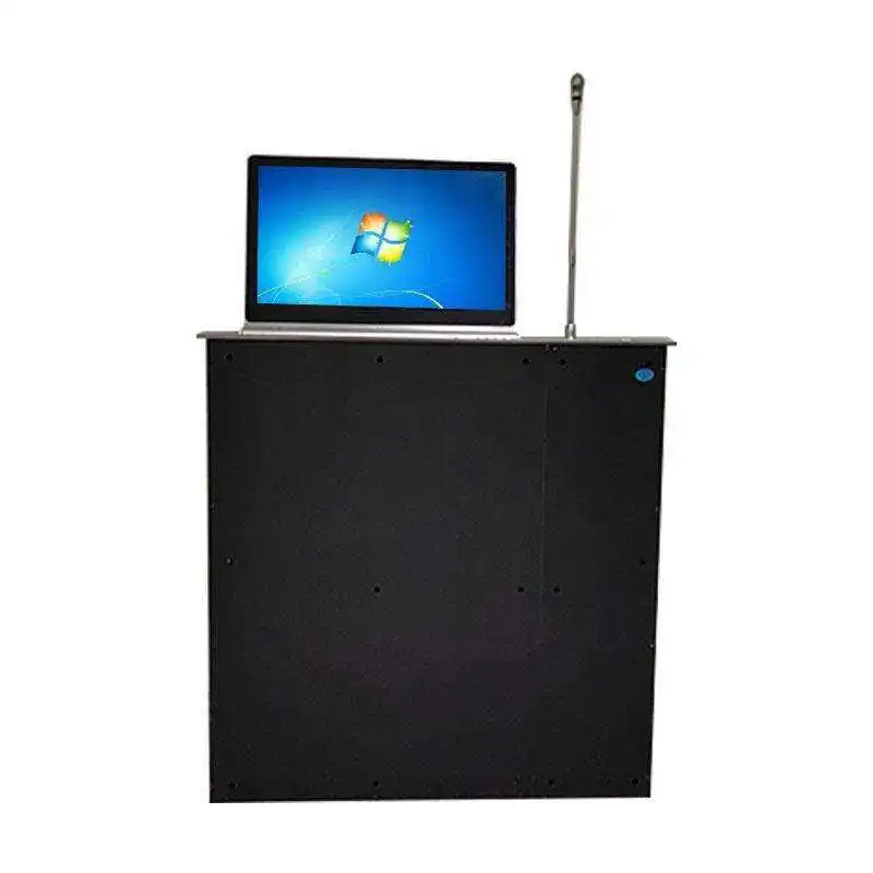 Smart moterize paperless conference system Remote Control Hidden Desk Motorized Computer LCD Monitor Lift
