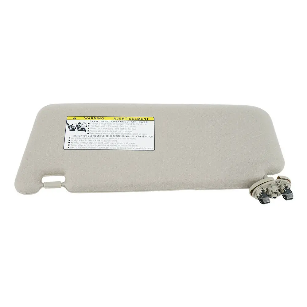 74310-06750-E0 Right Passenger Side Beige Sun Visor without Vanity Light For Toyota Camry 2007-2011