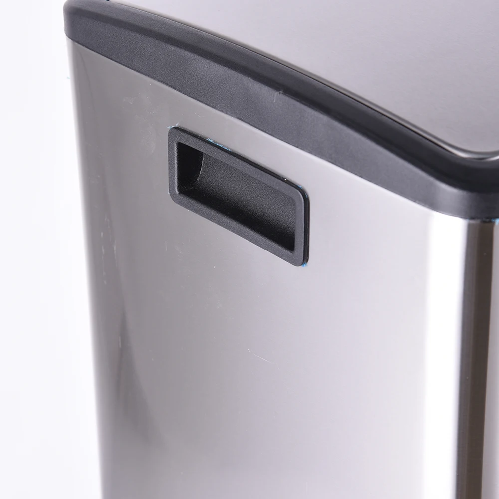 Dual Step Trash Can  Recycle Stainless Steel Lid and Bin Body  Handle Includes 2 x 8 Gallon (30L)recycle bins