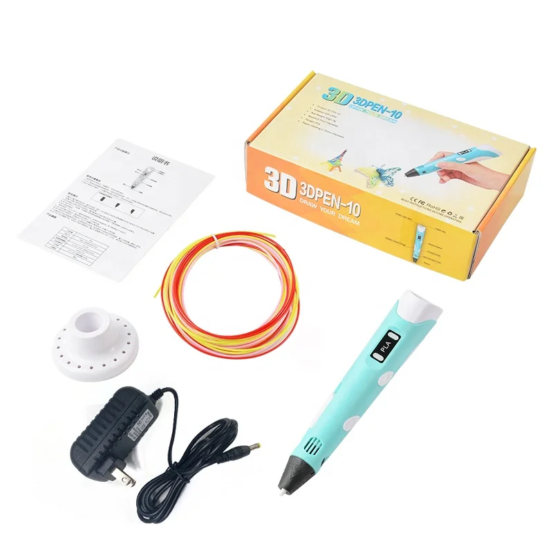 Amazon Hot Sell DIY PLA Filament Creative Toy Gift 3D Printing Pen For Kids Drawing