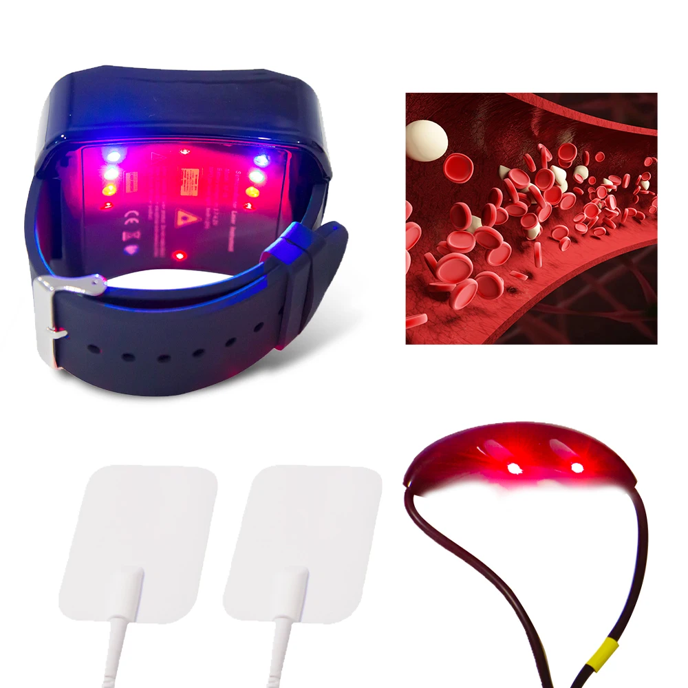 Laser Therapy Watch with Four Colors Used to treat diabetes, hypertension and hyperlipidemia Alleviating stroke symptoms