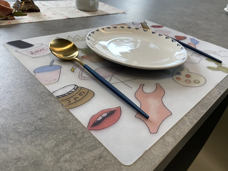 customized silicone mat silicone mat with custom printing