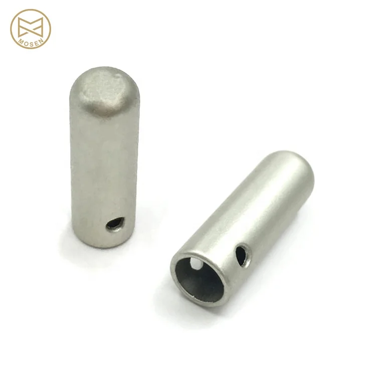 Hot Sell Zinc Alloy Custom Made Silver Metal Clothing Hoodies Cord Ends