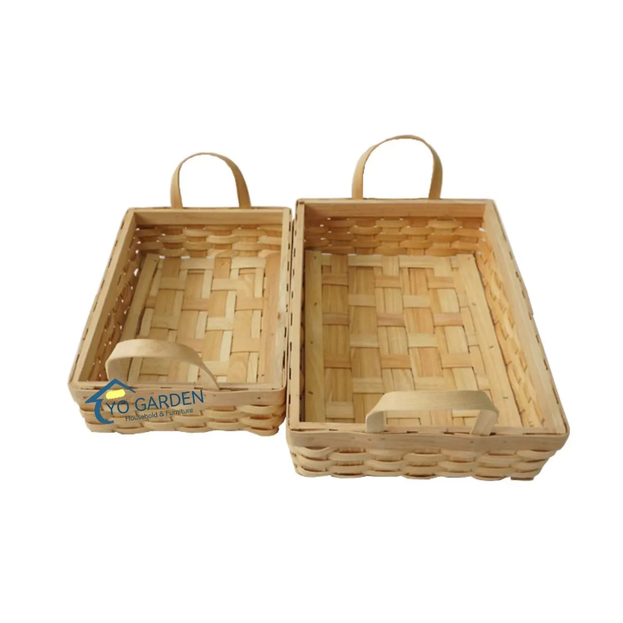 Customized Simple Style Natural Home Decor Handmade Woven Rattan Wood Fruit Snack Storage Basket For Living Room Restaurant