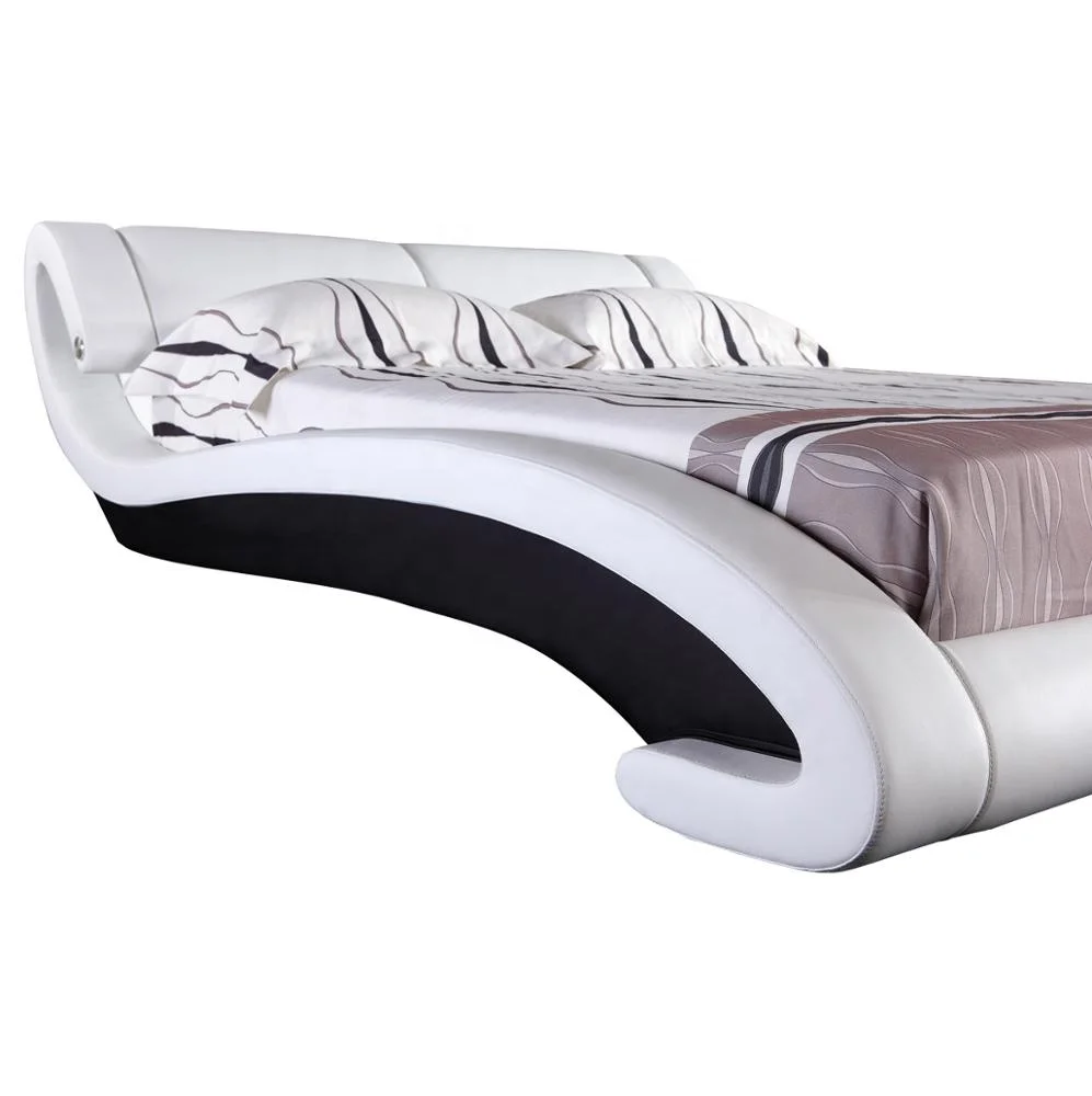 Excellent bedroom furniture modern Style Bedroom Furniture leather bed for hotels