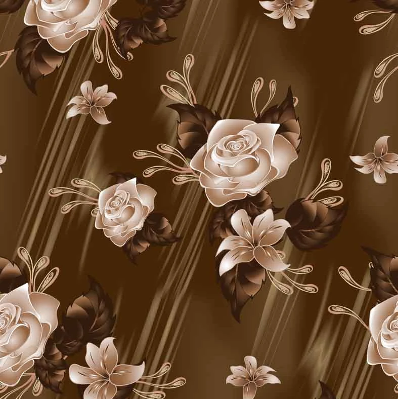 Custom paper Digital print 75D crepe chiffon floral print fabric for clothing