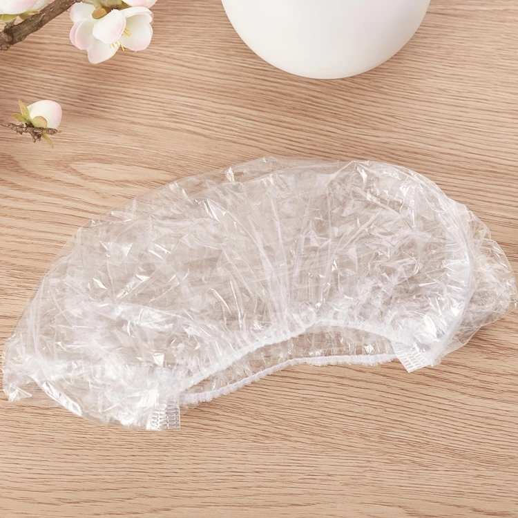 Disposable transparent shower cap for use in hotels, tourism and spas, individually packaged, family use (sample free)