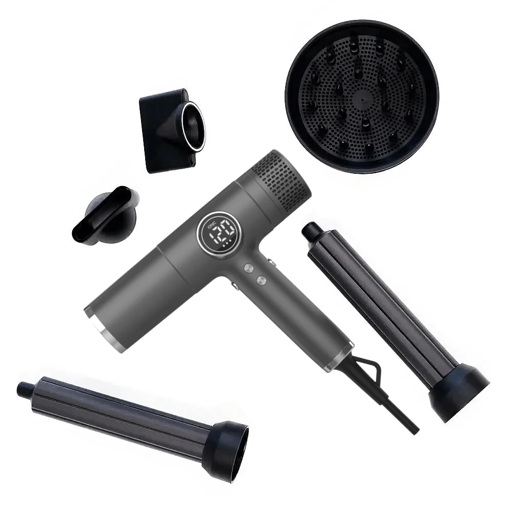 110000 rpm professional commercial blow dryer air wrap hair styler multistyler high speed air hair dryer with digital display