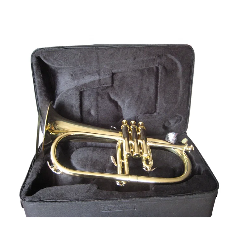  Принимаем Oem высококачественные дешевые трехпоршни Bb Gold Flugel Horn