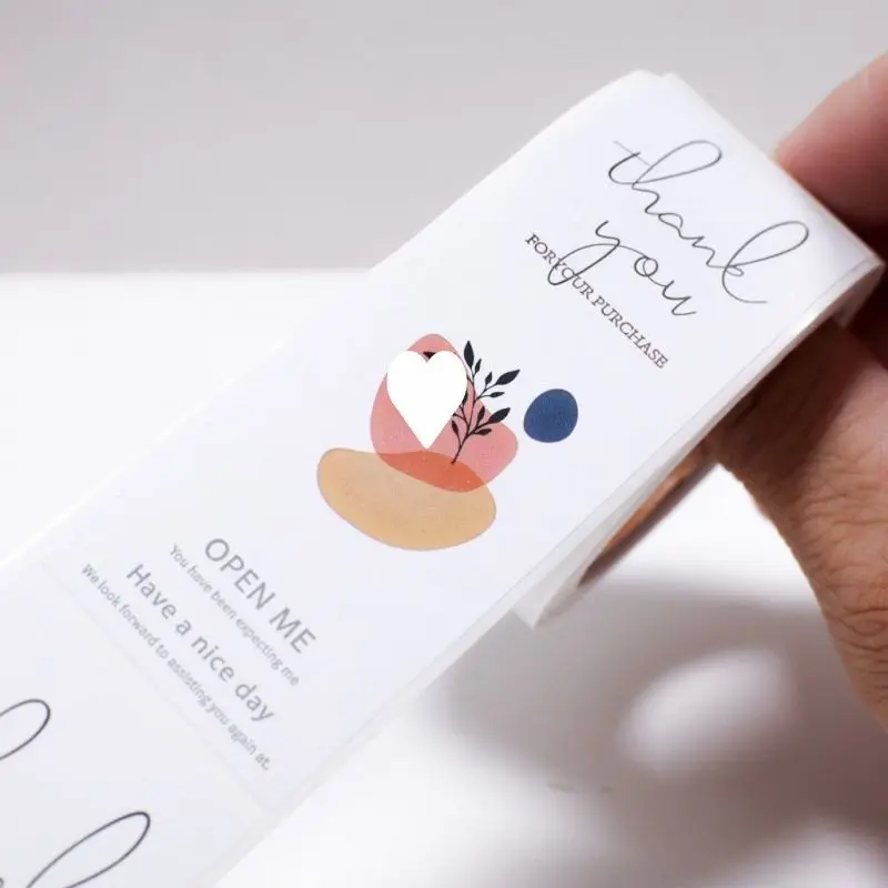 Package Label Custom Logo Printed Self Adhesive Paper Stickers