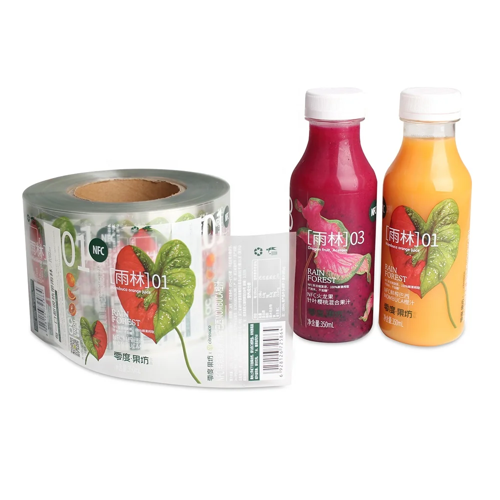 Waterproof Label Sticker For Drinking Bottles,Custom Logo Sticker Roll Label Printing Juice Branding Stickers Labels