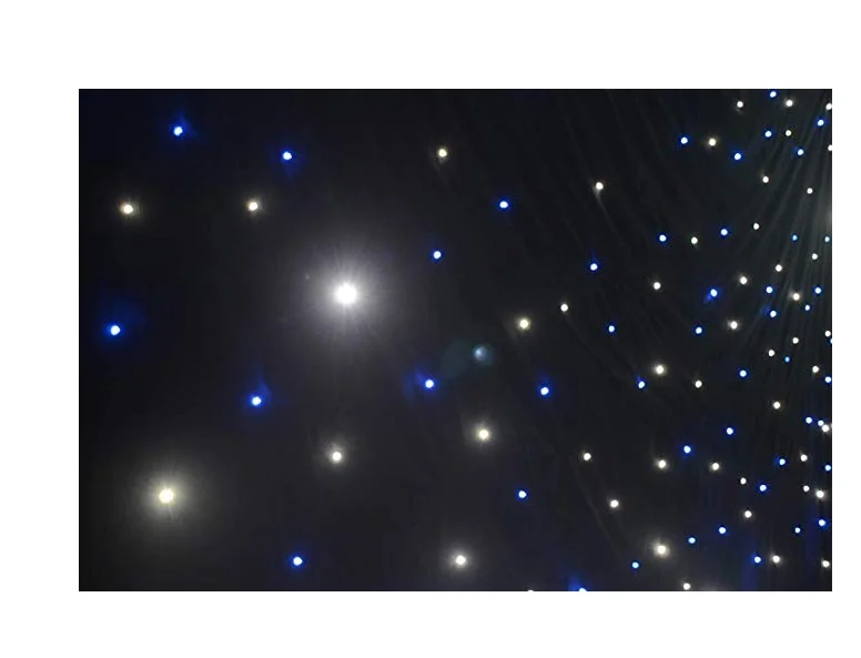 indoor BW/W/RGB fullcolor Flexible foldable led star curtain 4x6m single white DMX function lift light rampled bar disco